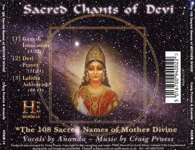 Craig Pruess & Ananda - Sacred Chants of Devi (2002) Re-up