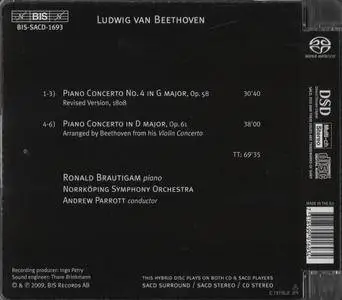 Ronald Brautigam, Norrköping Symphony Orchestra, Andrew Parrott - Beethoven: Piano Concerto No. 4 & in D, Op. 61 (2009)
