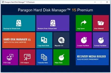 Paragon Hard Disk Manager 15 Premium 10.1.25.813 Boot Medias