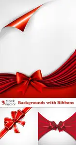 Vectors - Backgrounds with Ribbons