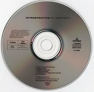 Pet Shop Boys - Introspective (1988, unremastered german release)