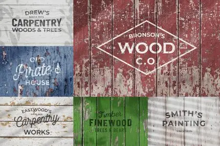 Old Wood Logo Mockups vol.1