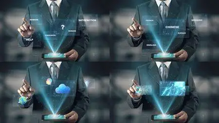 Hologram Businessman Screens - Project for After Effects (VideoHive)