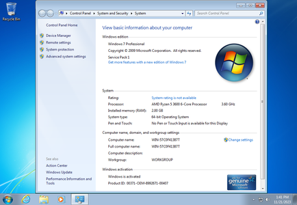 Microsoft Windows 7 Professional SP1 Multilingual (x64) Preactivated November 2023