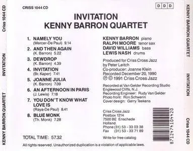 Kenny Barron Quartet - Invitation (1991)