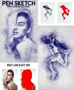 GraphicRiver - Pen Sketch Photoshop Action
