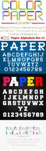 Vectors - Paper Alphabets Set 17