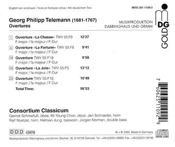 Consortium Classicum - Georg Philipp Telemann: Overtures for Wind Quintet (2002)