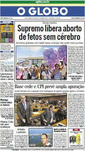Jornal O Globo - 13 de abril de 2012 - Sexta