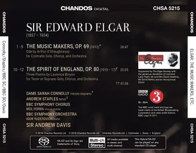 Andrew Davis, BBC Symphony Orchestra & Chorus - Edward Elgar: The Music Makers; The Spirit of England (2018)