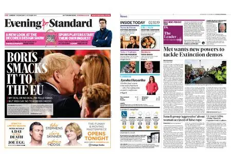 London Evening Standard – October 02, 2019