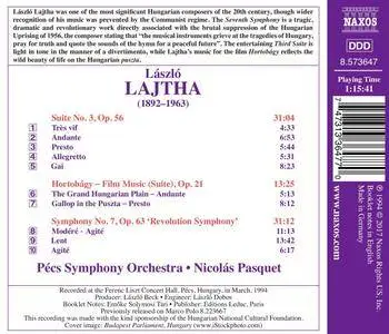 Pecs Symphony Orchestra & Nicolás Pasquet - Lajtha: Symphony No. 7, Orchestral Suite No. 3 & Hortobágy Suite (2017)
