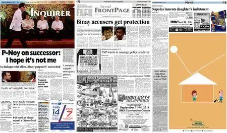 Philippine Daily Inquirer – September 13, 2014