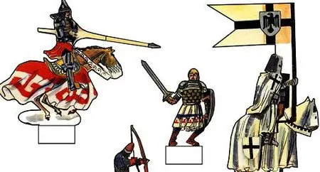 Artistic Medieval Paper Model Figures & Board Game