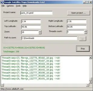 Allallsoft Google Satellite Maps Downloader 6.985