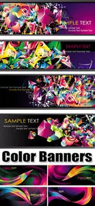 Abstract Color Banners Vector