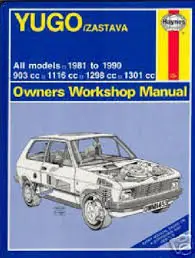 Yugo/Zastava All Models 1981-90 Owners Workshop Manual (Service & repair manuals) by Colin Brown (Repost)