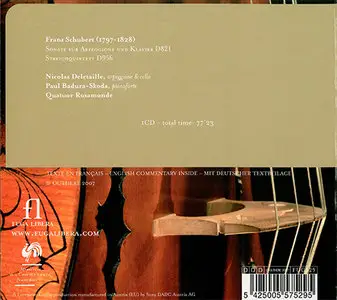 Franz Schubert - Deletaille / Badura-Skoda - Sonata For Arpeggione & Piano D821- String Quintet D956 (2007) [Repost]