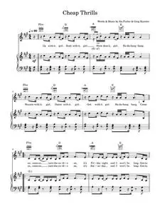 Cheap Thrills - Sia (Piano-Vocal-Guitar (Piano Accompaniment))