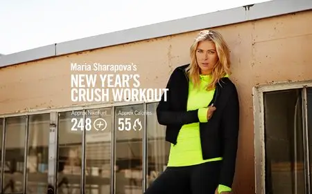 Maria Sharapova - Nike 'New Year's Crush Workout' Campaign