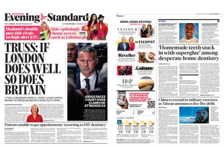 London Evening Standard – August 08, 2022