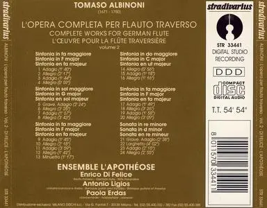 Ensemble L'Apotheose - Tomaso Albinoni: L'opera completa per flauto traverso Vol. 2 (1996)