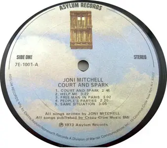 Joni Mitchell: Court and Spark - Original Asylum Records LP 7E-1001 (24-bit/96kHz Vinyl Rip)