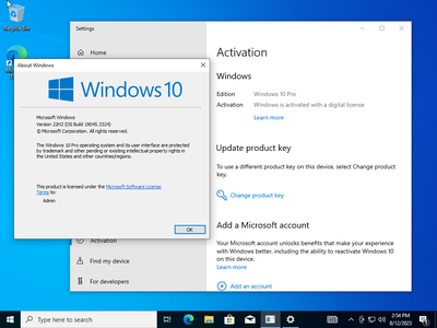 Windows 10 Pro 22H2 build 19045.3324 With Office 2021 Pro Plus (x64) Multilingual Preactivated August 2023