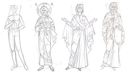 Byzantine Iconography Series 4: Drawing The Full Figure (P1)