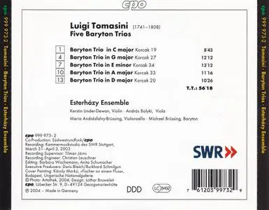 Esterházy Ensemble - Luigi Tomasini: Five Baryton Trios (2004)