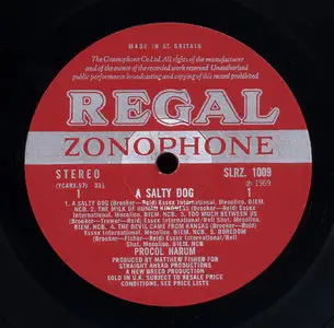 Procol Harum - A Salty Dog (Regal Zonophone 1969) 24-bit/96kHz Vinyl Rip