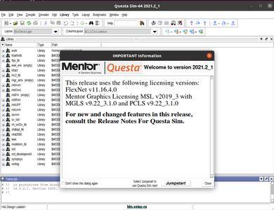 Mentor Graphics QuestaSim 2021.2.1 Linux