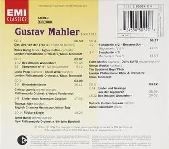 Janet Baker, Dietrich Fischer-Dieskau, Daniel Barenboim - Mahler: Lieder (2003) (5 CD Box Set)