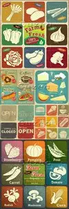 Vector - Posters of food and fruit