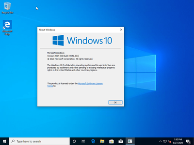 Windows 10 Pro Education 20H1 2004.19041.331 (x86/x64) Multilanguage Preactivated June 2020