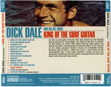 Dick Dale and His Del-Tones - King Of The Surf Guitar (1963) [2007, Sundazed SC 6251]