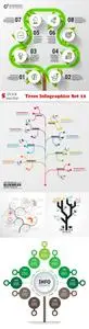 Vectors - Trees Infographics Set 12