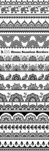 Vectors - Henna Seamless Borders