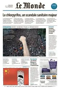 Le Monde du Mardi 18 Juin 2019