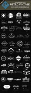 GraphicRiver 43 Mega Retro Vintage, Logo, Badge and Insignias