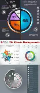 Vectors - Pie Charts Backgrounds