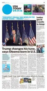 USA Today  September 17 2016