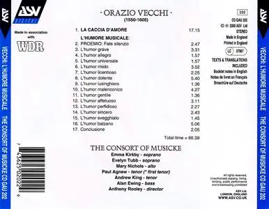 Anthony Rooley, Consort of Musicke - Orazio Vecchi: L'Humore Musicale; La Caccia d'Amore (2000)