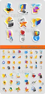 Icons label vector set 3