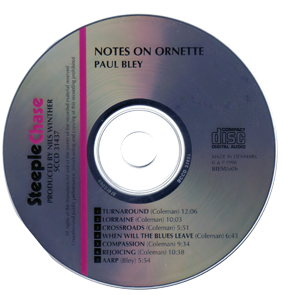 Paul Bley - Notes On Ornette - 1998