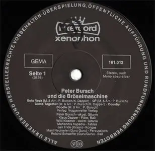 Bröselmaschine - Peter Bursch Und Die Bröselmaschine (Xenophon 161.012) (GER 1976) (Vinyl 24-96 & 16-44.1)