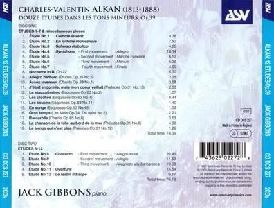 Jack Gibbons - Charles-Valentin Alkan: 12 Études Op. 39 (2005)