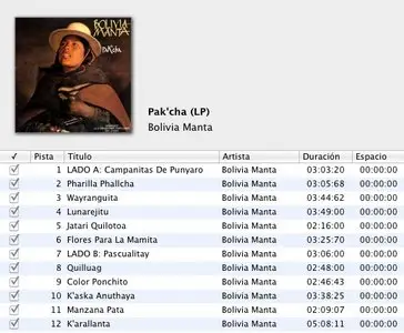 Bolivia Manta - Pak'cha (LP / FLAC)