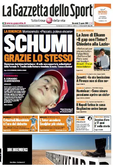La Gazzetta dello Sport (12-08-09)