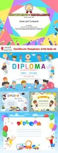 Vectors - Certificate Templates with Kids 26